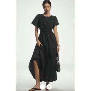 Anthropologie The Somerset Maxi Dress in Black Size XS Petite
